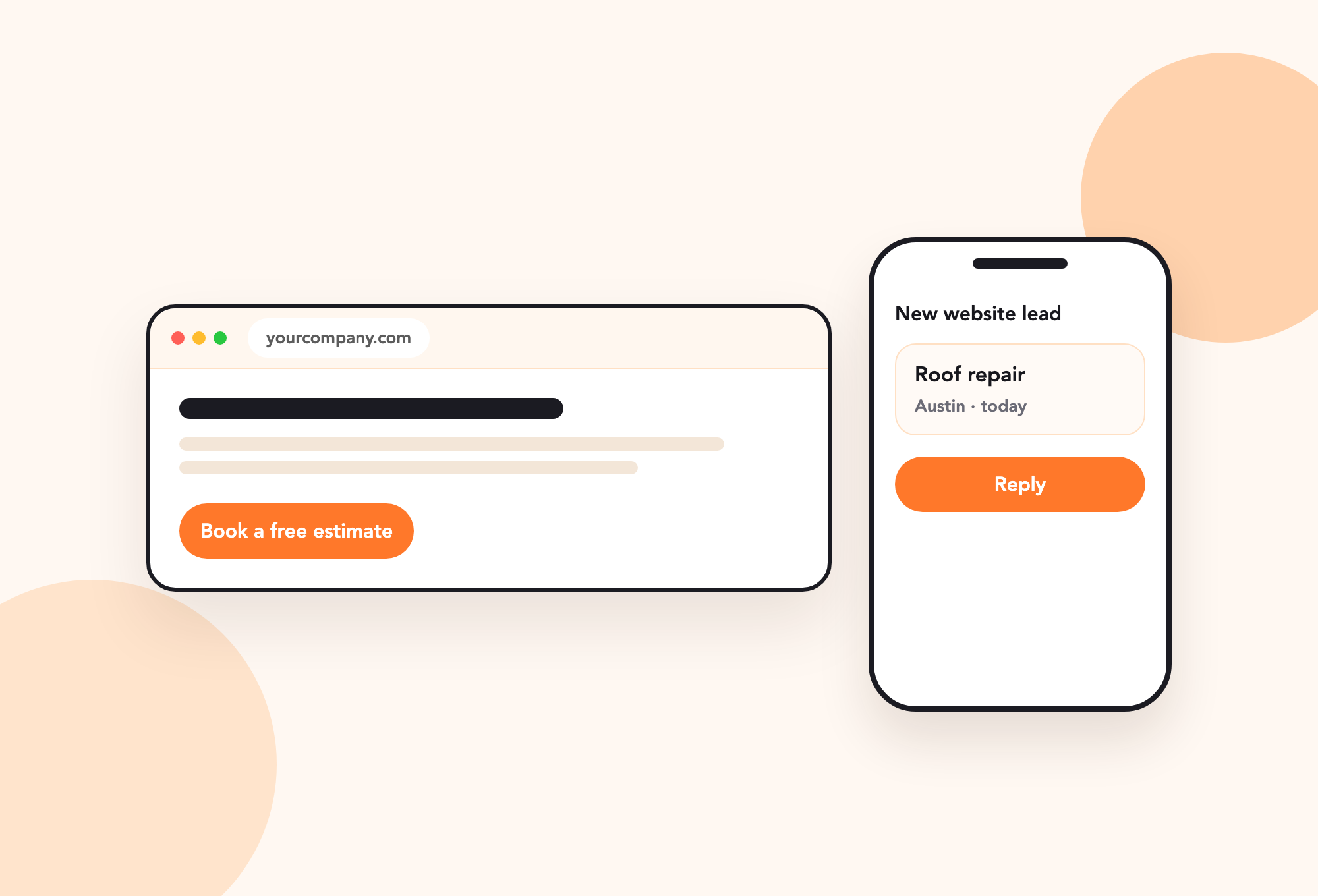 Lead-Capture Website interface preview